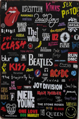 Dekoračná tabuľka – Rock & Music Bands