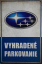 Retro tabuľka – Subaru Vyhradené parkovanie