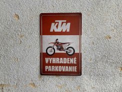 Retro tabuľka – KTM Vyhradené parkovanie (motocross)