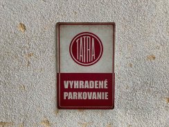 Retro tabuľka – Tatra Vyhradené parkovanie