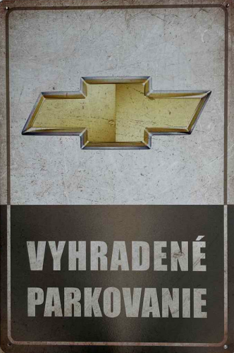 Retro tabuľka – Chevrolet (Vyhradené parkovanie)