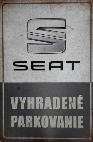 Retro tabuľka – Seat (Vyhradené parkovanie)