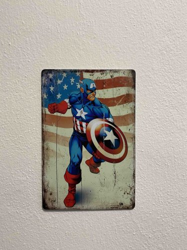Tabuľky filmové postavy - Variant tabuľky superhrdinovia: Kapitán Amerika