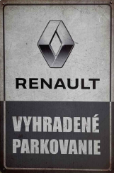 Retro tabuľka – Renault (Vyhradené parkovanie)