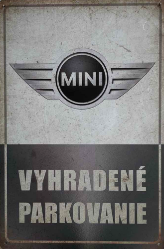 Retro tabuľka – MINI vyhradené parkovanie