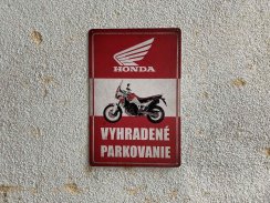 Retro tabuľka – Honda Africa Twin Vyhradené parkovanie