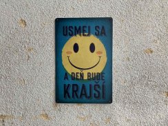Dekoračná tabuľka – Usmej sa a deň bude krajší