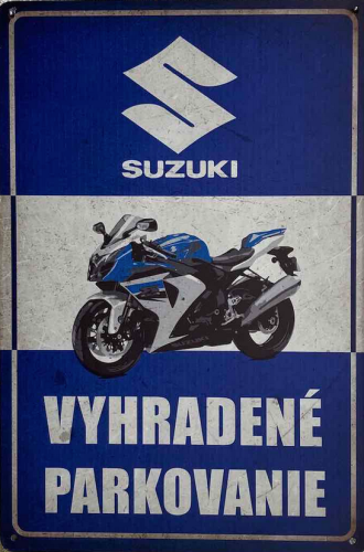 Retro tabuľka – Suzuki GSX-R Vyhradené parkovanie