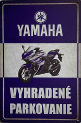 Retro tabuľka – Yamaha R-serie Vyhradené parkovanie
