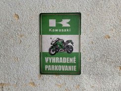 Retro tabuľka – Kawasaki Ninja Vyhradené parkovanie