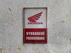 Retro tabuľka – Honda Vyhradené parkovanie