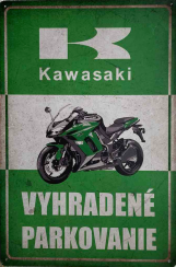 Retro tabuľka – Kawasaki Ninja Vyhradené parkovanie