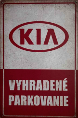 Retro tabuľka – KIA (Vyhradené parkovanie)