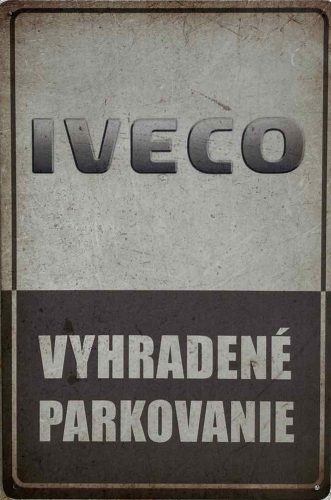 Retro tabuľka – Iveco (Vyhradené parkovanie)