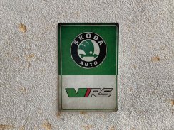Retro tabuľka – Škoda Auto RS Vyhradené parkovanie