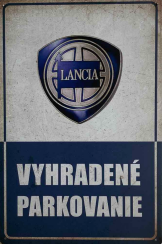 Retro tabuľka – Lancia (Vyhradené parkovanie)