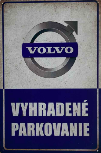 Retro tabuľka – Volvo Vyhradené parkovanie