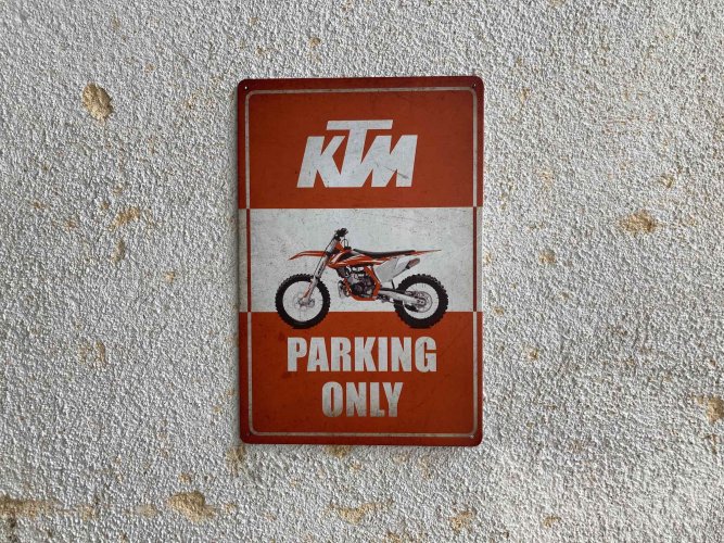 Tabuľky motorky - Variant tabuľky motorky: KTM SX Parking only