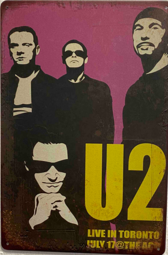 Dekoračná tabuľka – U2 (Live in Toronto)