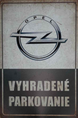 Retro tabuľka – Opel (Vyhradené parkovanie)