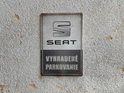 Retro tabuľka – Seat (Vyhradené parkovanie)