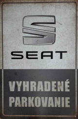 Retro tabuľka – Seat (Vyhradené parkovanie)