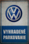 Retro tabuľka – Volkswagen Vyhradené parkovanie
